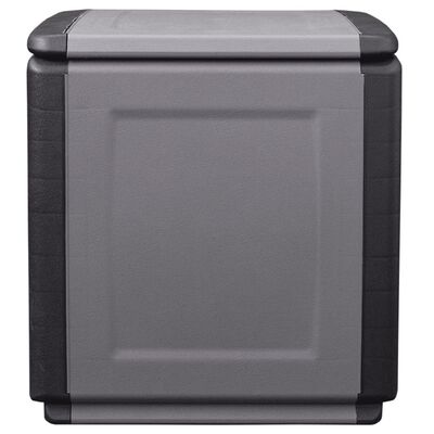 vidaXL Boîte de rangement de jardin 54x53x57 cm 130 L Gris foncé noir