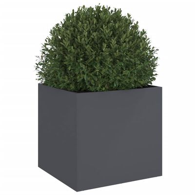 vidaXL Jardinière anthracite 49x47x46 cm acier