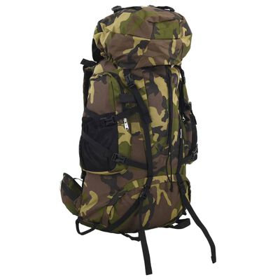 vidaXL Sac à dos de randonnée vert camouflage 60 L tissu oxford