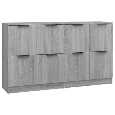 vidaXL Buffets 2 pcs Sonoma gris 60x30x70 cm Bois d'ingénierie