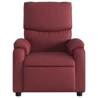 vidaXL Fauteuil de massage inclinable Rouge bordeaux Similicuir