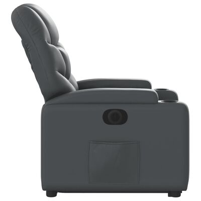 vidaXL Fauteuil inclinable électrique gris similicuir