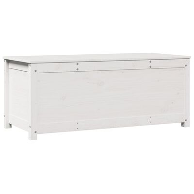 vidaXL Boîte de rangement Blanc 110x50x45,5 cm Bois massif de pin