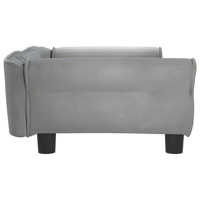 vidaXL Lit pour chien gris clair 95x55x30 cm velours