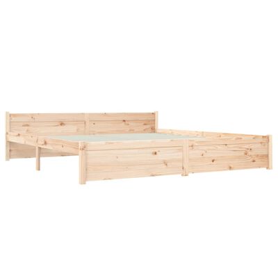 vidaXL Cadre de lit bois massif 180x200 cm super king