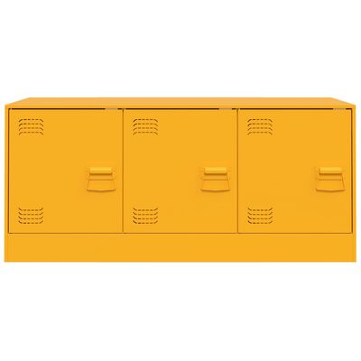 vidaXL Meuble TV jaune moutarde 99x39x44 cm acier