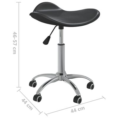 vidaXL Tabouret de salon et spa Noir Similicuir