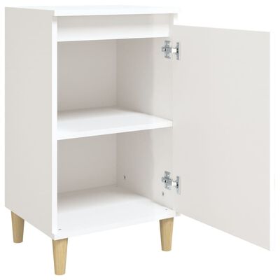 vidaXL Tables de chevet 2pcs blanc brillant 40x35x70cm bois ingénierie