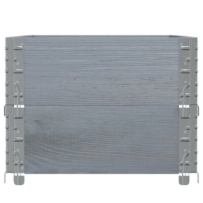 vidaXL Colliers de palette 2 pcs gris 100x50 cm bois de pin solide