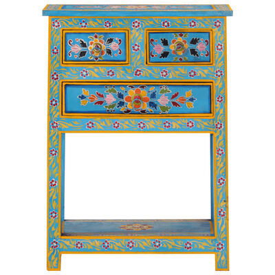 vidaXL Buffet turquoise 55x30x76 cm bois massif de manguier