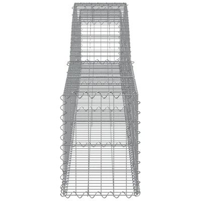 vidaXL Paniers à gabions arqués 2 pcs 400x30x40/60 cm Fer galvanisé