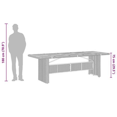 vidaXL Ensemble à manger de jardin coussins 7 pcs noir résine tressée