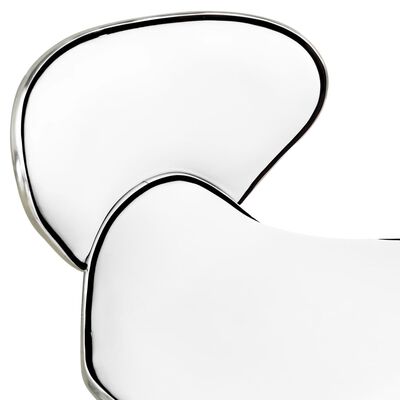 vidaXL Tabouret de salon et spa Blanc Similicuir