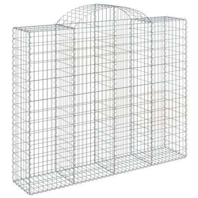 vidaXL Paniers à gabions arqués 14 pcs 200x50x160/180 cm Fer galvanisé