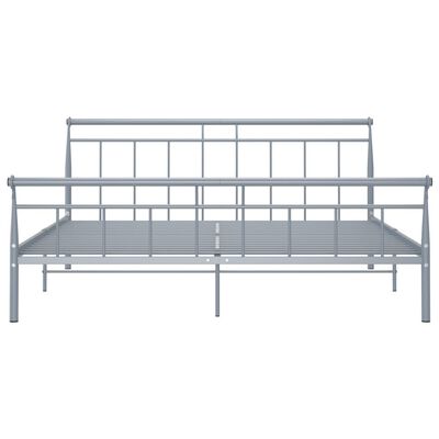 vidaXL Cadre de lit sans matelas gris métal 200x200 cm