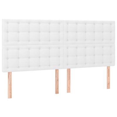 vidaXL Têtes de lit 4 pcs Blanc 100x5x78/88 cm Similicuir