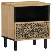 vidaXL Table de chevet 40x33x46 cm Bois de manguier solide