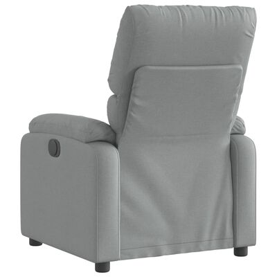 vidaXL Fauteuil inclinable électrique Gris clair Tissu