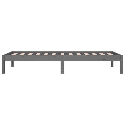 vidaXL Lit de jour sans matelas gris 90x190 cm bois de pin massif