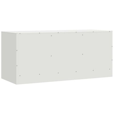 vidaXL Meuble TV blanc 99x39x44 cm acier