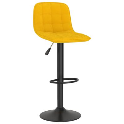 vidaXL Tabourets de bar lot de 2 Jaune Velours