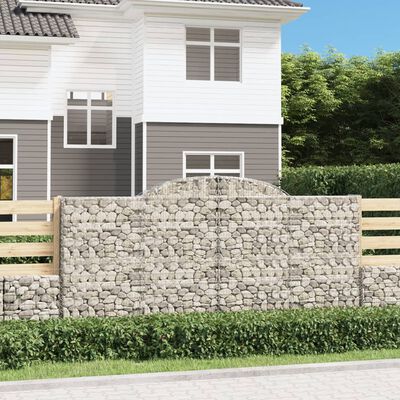 vidaXL Paniers à gabions arqués 11 pcs 300x30x140/160 cm fer galvanisé