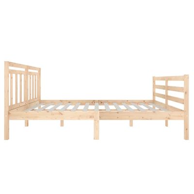 vidaXL Cadre de lit Bois massif 140x190 cm