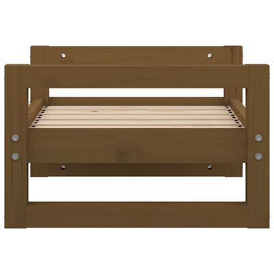 vidaXL Lit pour chien Marron miel 55,5x45,5x28 cm Bois de pin solide