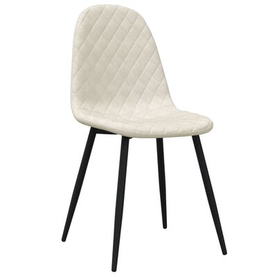 vidaXL Chaises à manger lot de 2 crème velours