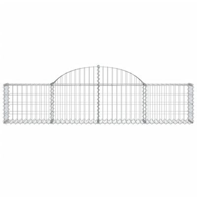 vidaXL Paniers à gabions arqués 11 pcs 200x30x40/60 cm Fer galvanisé