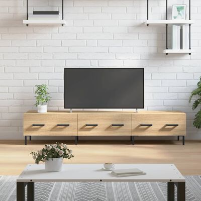 vidaXL Meuble TV chêne sonoma 150x36x30 cm bois d'ingénierie