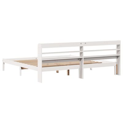 vidaXL Cadre de lit sans matelas blanc 180x200 cm bois massif de pin