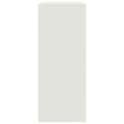 vidaXL Buffet haut blanc 67x39x95 cm acier