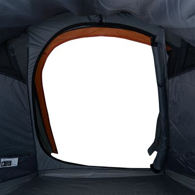 vidaXL Tente de camping tunnel 2 personnes gris et orange imperméable