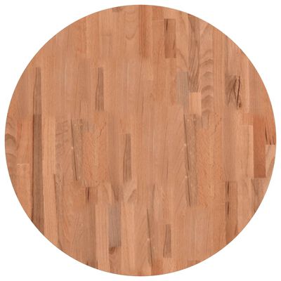 vidaXL Dessus de table Ø70x1,5 cm rond bois massif de hêtre