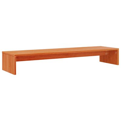 vidaXL Support de moniteur marron miel 100x27x15 cm bois de pin solide