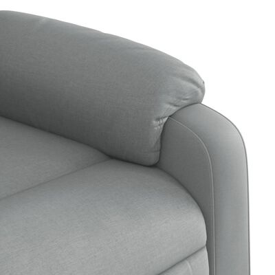 vidaXL Fauteuil inclinable de massage électrique Gris clair Tissu