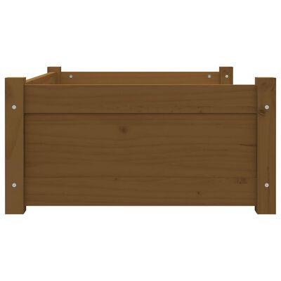 vidaXL Lit pour chien Marron miel 75,5x55,5x28 cm Bois de pin solide