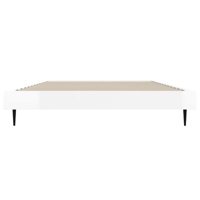 vidaXL Cadre de lit sans matelas blanc brillant 100x200 cm