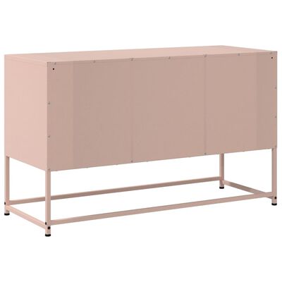 vidaXL Meuble TV rose 100,5x39x60,5 cm acier