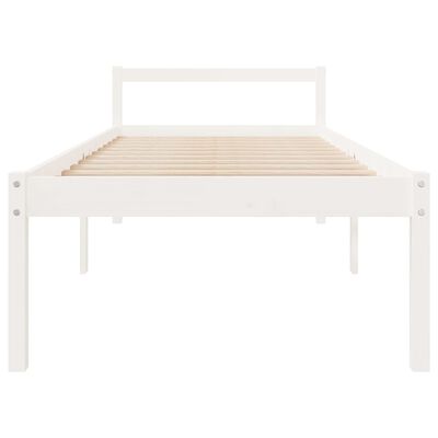 vidaXL Lit pour personne âgée blanc 90x190cm simple bois massif de pin