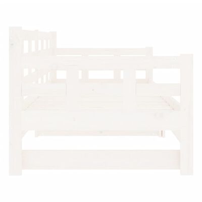 vidaXL Lit coulissant sans matelas blanc 2x(90x200) cm