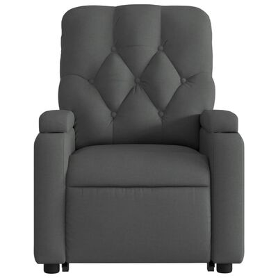 vidaXL Fauteuil de massage inclinable Gris foncé Tissu