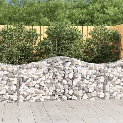 vidaXL Paniers à gabions arqués 25 pcs 200x50x80/100 cm Fer galvanisé