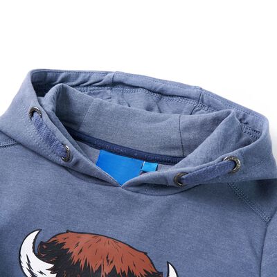 Sweatshirt à capuche pour enfants bleu mélange 128