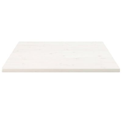 vidaXL Dessus de table blanc 90x90x2,5 cm bois de pin massif