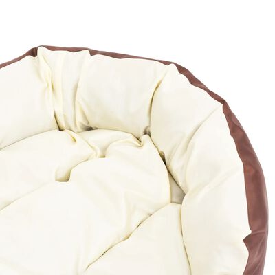 vidaXL Coussin réversible lavable de chien Marron et crème 110x80x23cm