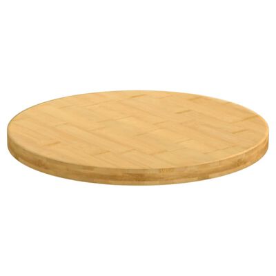 vidaXL Dessus de table Ø50x2,5 cm bambou