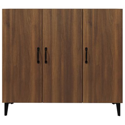 vidaXL Buffet chêne marron 90x34x80 cm bois d'ingénierie