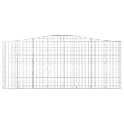 vidaXL Paniers à gabions arqués 6 pcs 400x50x160/180 cm fer galvanisé